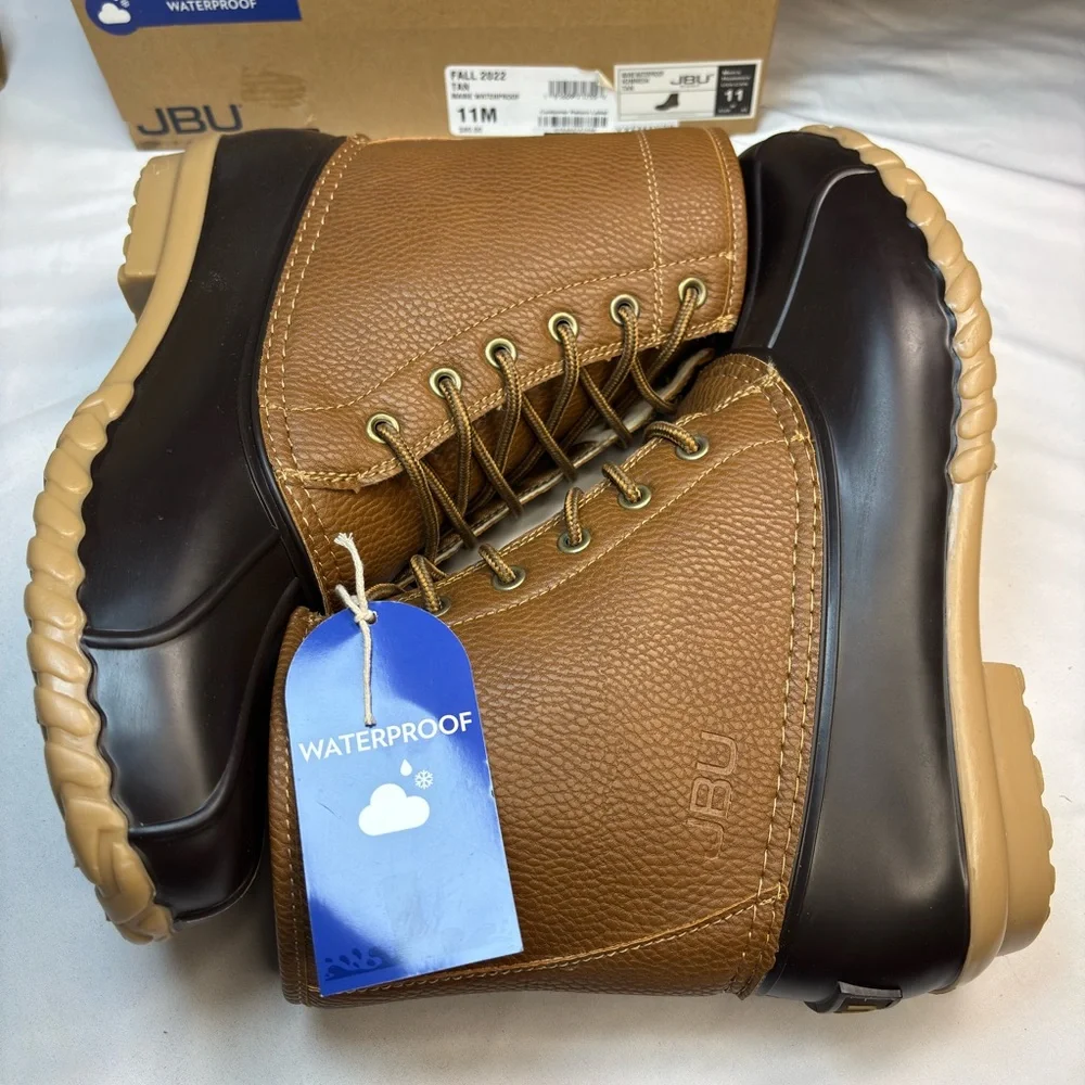 NWT JBU TAN Men's Maine Duck Waterproof Boot,‎